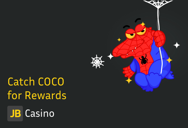 Catch COCO the Mascot on the website to get exclusive COCO Bonus - JB Casino