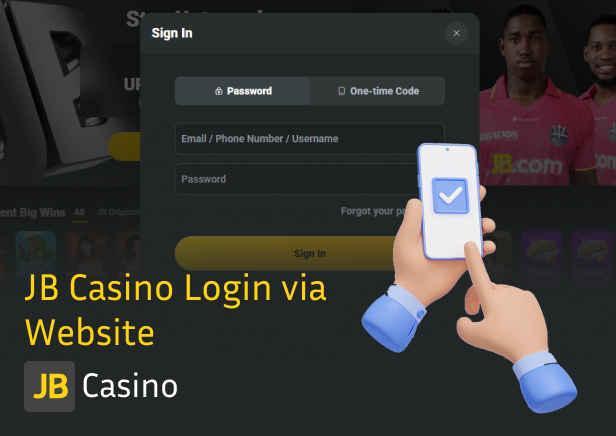 To Log in at JB Using Website, Fill in your login and password