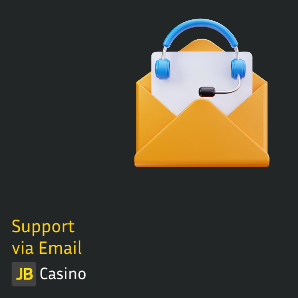 Contact JB Casino using Email - it's easy and ideal way to solve complex problems with JB