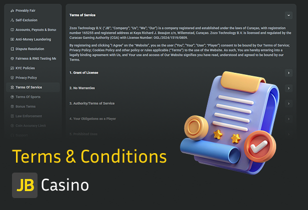 JB Casino Terms and Conditions